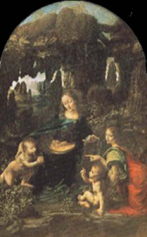 Leonardo  Da Vinci Madonna of the Rocks oil painting picture